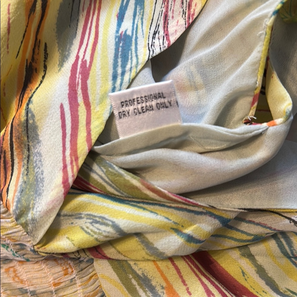 Chetta B Silk V-Neck Flutter Sleeve Sundress - Picture 7 of 9